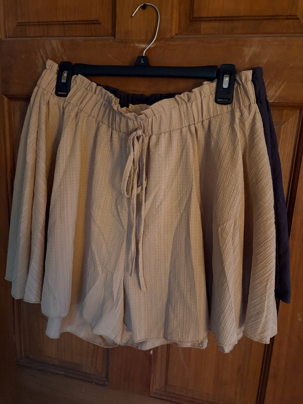 Flowy Cream Drawstring Women's Shorts